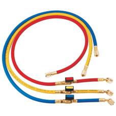 Шланги заправочні з вентилем 150см HONGSEN HS-360-BV комп-т (3000 psi, 1/4-1/4SAE(45°)-3шт)