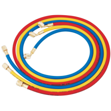 Шланги заправочні 150см HONGSEN HS-360-410 комп-т (R410A, 1/4-5/16SAE(45°)-2шт, 1/4-1/4SAE(45°)-1шт)