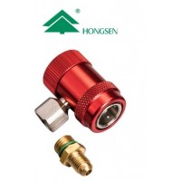 Муфта быстросъемная HONGSEN HS-MH-S с блокировкой, с адаптер M14*1,5-1/4SAE (R134a)