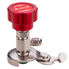 Вентиль нажимний для заправки HONGSEN HS-340A (R134a, 22, 404A, 410A, 407c, шланг 1/4SAE)