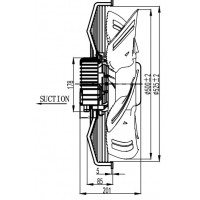 YWF EC 4D-500S Энергосберегающий осевой вентилятор 500мм MAER PMSWF112L60-570N-500 S (380В, 8222м3/ч, IP54) в Киеве и Украине.| MAER